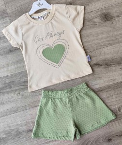 Костюм Donino «Сердце» зеленый, девочка 6-9-12-18 месяцев