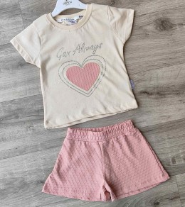 Костюм Donino «Сердце» розовый, девочка 6-9-12-18 месяцев