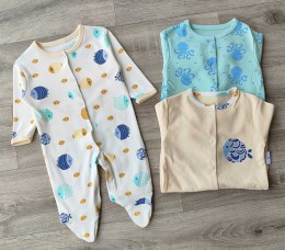 Человечек Midirik «Рыбки» микс цветов, унисекс 6 месяцев