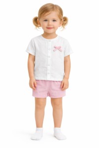 Костюм «Бантик» розовый, девочка 12-18-24-36 месяцев