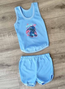 Костюм "Stitch" голубой, девочка 9-18-36  месяцев