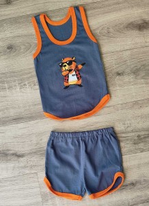 Костюм "Бобр" серый(графитовый), мальчик 9-18-36 месяцев