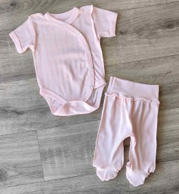 Комплект "Однотонний " рожевий, дівчинка 0-3 місяців
