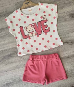 Костюм Osso «Love» красный, девочка 2-3-4-5 лет