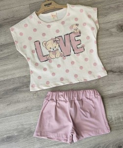 Костюм Osso «Love» розовый(пудра), девочка 2-3-4-5 лет