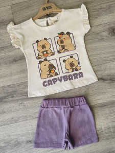 Костюм Baby Wood «Capybara» фиолетовый, девочка 9-12-18-24 месяцев