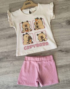 Костюм Baby Wood «Capybara» коричневый(терракотовый), девочка 9-12-18-24 месяцев