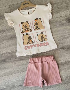 Костюм Baby Wood «Capybara» коричневый, девочка 9-12-18-24 месяцев