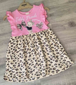 Платье Osso «Teddy friends» розовый, 2-3-4-5 лет