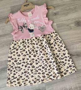 Платье Osso «Teddy friends» розовый(пудра), 2-3-4-5 лет