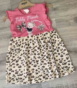 Платье Osso «Teddy friends» бордовый, 2-3-4-5 лет