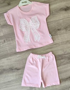 Костюм Minitix "Бантик" розовый, девочка 9-12-18-24 месяцев