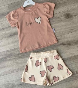 Костюм Donino «Love» коричневый, девочка 6-9-12-18 месяцев