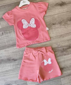Костюм Donino «Mouse» кораловый, девочка 6-9-12-18 месяцев