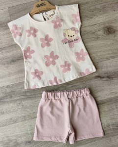 Костюм Baby Wood «Bear» розовый(пудра), девочка 9-12-18-24 месяцев