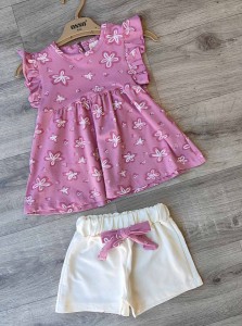 Костюм Osso «Цветочки» коричневый(терракотовый), девочка 2-3-4-5 лет