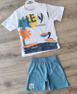 Костюм Nazar Baby "Hey!" білий, хлопчик 9-12-18-24 місяців