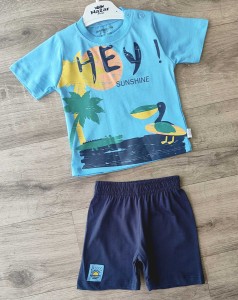 Костюм Nazar Baby "Hey!" блакитний, хлопчик 9-12-18-24 місяців