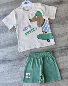 Костюм Nazar Baby "Let's Skate!" бежевий, хлопчик 9-12-18-24 місяців