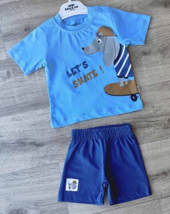 Костюм Nazar Baby "Let's Skate!" блакитний, хлопчик 9-12-18-24 місяців