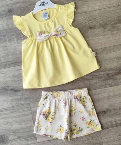 Костюм Nazar Baby "Бантик+цветочки" желтый, девочка 9-12-18-24 месяцев