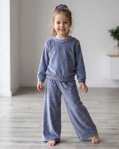 Костюм "Велюр" сірий(графітовий), дівчинка 3-5-7-9 років