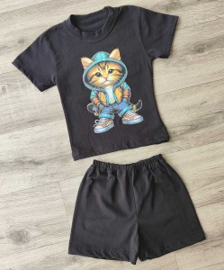 Костюм «Котик» чорний, хлопчик 3-5-7-9 років