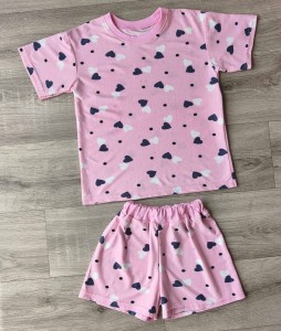 Спальний комплект «Серце» рожевий, дівчинка 5-6-7-8 років