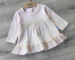 Платье Findik «Сеточка» розовый, 3-6-9 месяцев