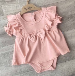 Боди-платье Findik "Бантик" коричневый(терракотовый), девочка 3-6-9-12-18 месяцев