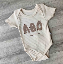 Боді Findik «ABC» бежевий, унісекс 3-6-9-12-18 місяців