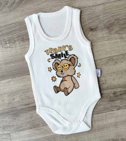 Боди Findik «Smile» белый, мальчик 3-6-9-12-18 месяцев