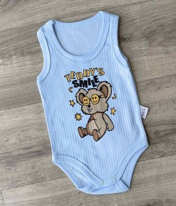 Боди Findik «Smile» голубой, мальчик 3-6-9-12-18 месяцев