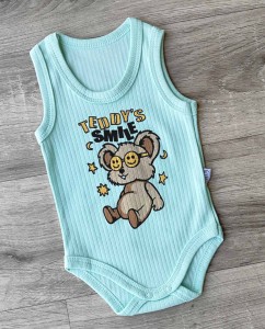 Боди Findik «Smile» зеленый, мальчик 3-6-9-12-18 месяцев