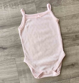 Боді "Однотонний" рожевий, дівчинка 9 місяців