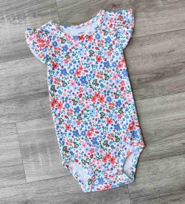 Боді "Квіточки" молочний, дівчинка 12-18 місяців