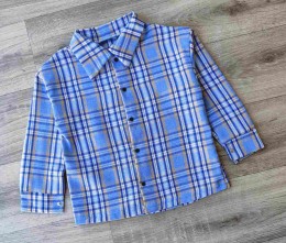 Сорочка« Клітина» блакитний, хлопчик 6-7-8-9 років