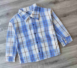 Сорочка« Клітина» блакитний2, хлопчик 6-7-8-9 років