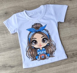 Футболка "Девочка" белый, девочка  1,5-3-5-7-9  лет