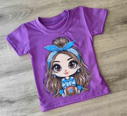 Футболка "Девочка" фиолетовый, девочка  1,5-3-5-7-9  лет
