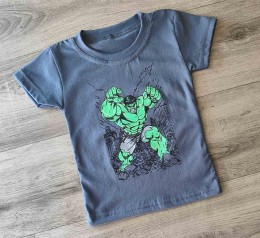 Футболка "Халк" серый(графитовый), мальчик 1,5-3-5-7-9  лет
