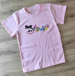 Футболка " Буквы"  розовый(пудра), девочка 10-11-12-13 лет