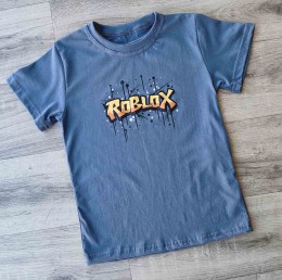 Футболка "Роблокс" серый(графитовый), мальчик 10-11-12-13 лет