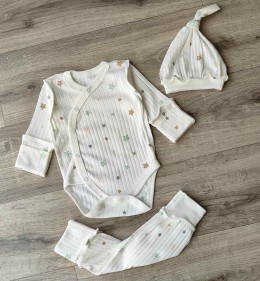 Комплект «Зірочки» белый, унісекс 0-3 місяців