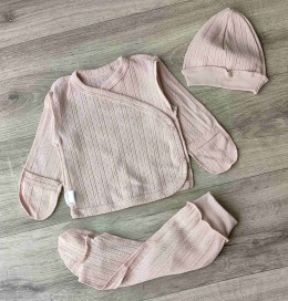 Комплект «Однотонный» коричневый(терракотовый), девочка 0-3 месяцев