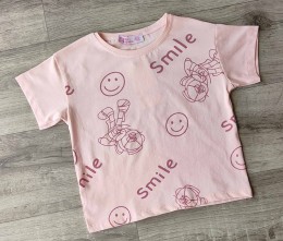 Футболка CMK «Smile» персиковый, девочка 3-5-7-9-11 лет