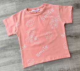 Футболка CMK «Smile» кораловый, девочка 3-5-7-9-11 лет