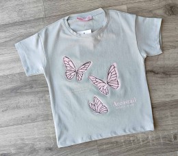 Футболка CMK «Accostail» серый, девочка 3-5-7-9-11 лет