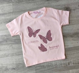 Футболка CMK «Accostail» персиковый, девочка 3-5-7-9-11 лет