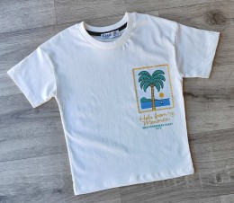 Футболка CMK «Пальма» молочный, мальчик 3-5-7-9-11 лет